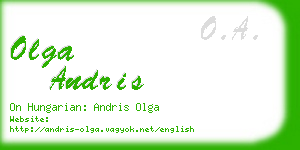 olga andris business card